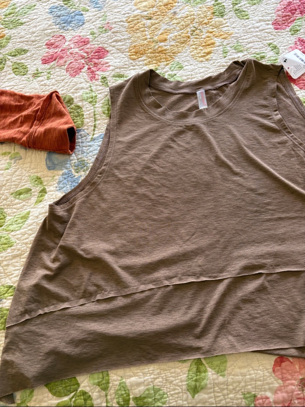 Free People Layered Crop Tank in Brown